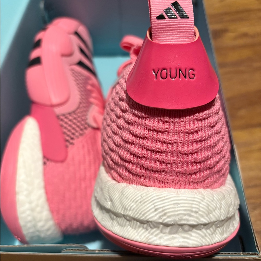 Adidas Kids Pink and Black Sneakers - Picture 4 of 5